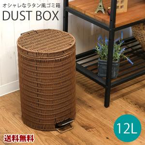 籐 バスケット 木製フタ Breeze 高さ45cm （ ゴミ箱 ゴミ入れ ラタン