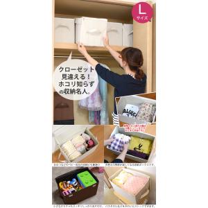 サイドファスナー収納ボックス L フタ付き 収...の詳細画像1