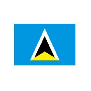 旗 外国旗 オーダー セントルシア H90×W135cm テトロンポンジ製 Saint Lucia 旗 フラッグ 160か国対応｜hatawa-koko