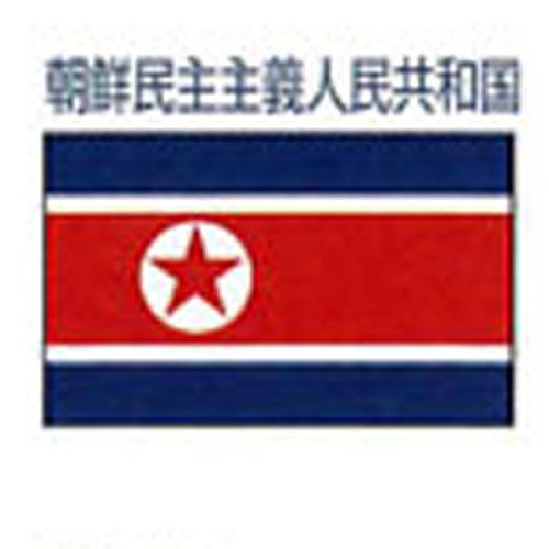 外国旗 卓上旗 12×18cm 朝鮮民主主義人民共和国絹羽二重旗 フラッグ FLAG