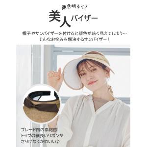 帽子 サンバイザー レディース 日よけ 紫外線...の詳細画像3
