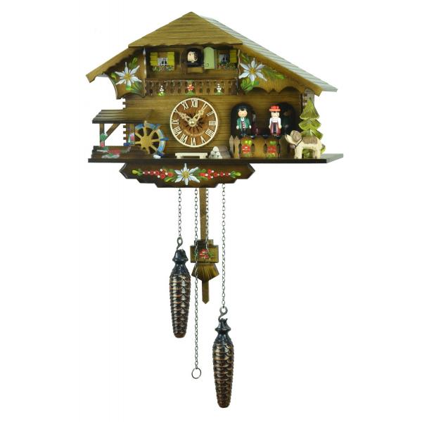 ドイツ森の時計　クォーツ式山小屋鳩時計　エーデルワイスシリーズ400QMT