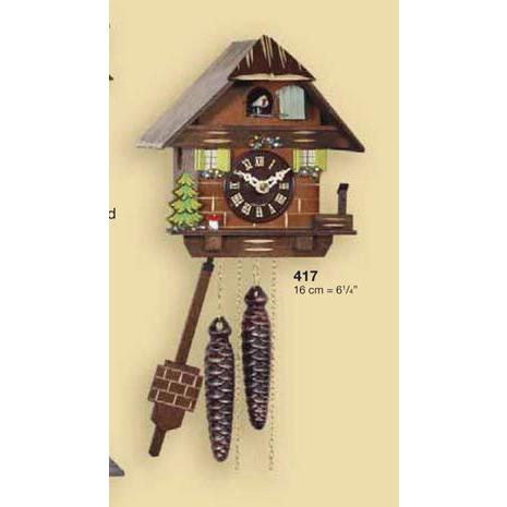 機械式（おもり式）鳩時計417 高さ：約16cm