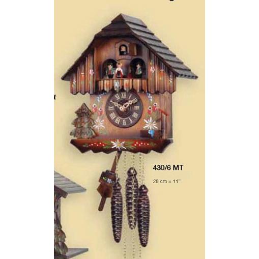 機械式（おもり式）鳩時計430-6MT 高さ：約28cm