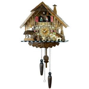 ドイツ森の時計 クォーツ式山小屋鳩時計 木こりの休憩492QMT : 鳩時計