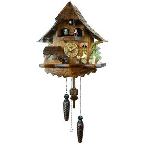 ドイツ森の時計 クォーツ式山小屋鳩時計 木こりの休憩490QMT : 鳩時計