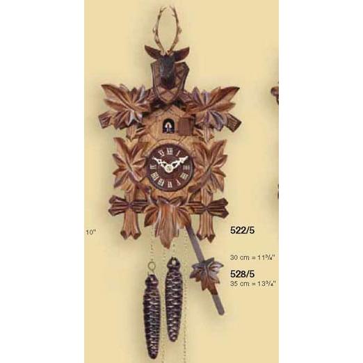 機械式（おもり式）鳩時計522-5 高さ：約22cm