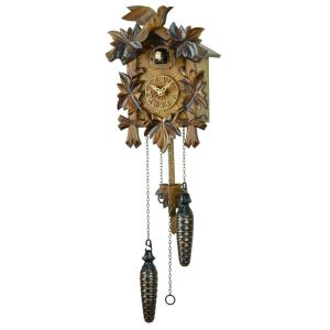 ドイツ森の時計 クォーツ式山小屋鳩時計 伝統の彫刻シリーズ622QM : 鳩