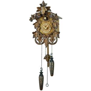 ドイツ森の時計　クォーツ式山小屋鳩時計　伝統の彫刻シリーズ525QM｜hatodokei