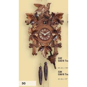 ドイツ森の時計 クォーツ式山小屋鳩時計 伝統の彫刻シリーズ622QM : 鳩