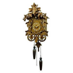 ドイツ森の時計　クォーツ式山小屋鳩時計　伝統の彫刻シリーズ535QM｜hatodokei