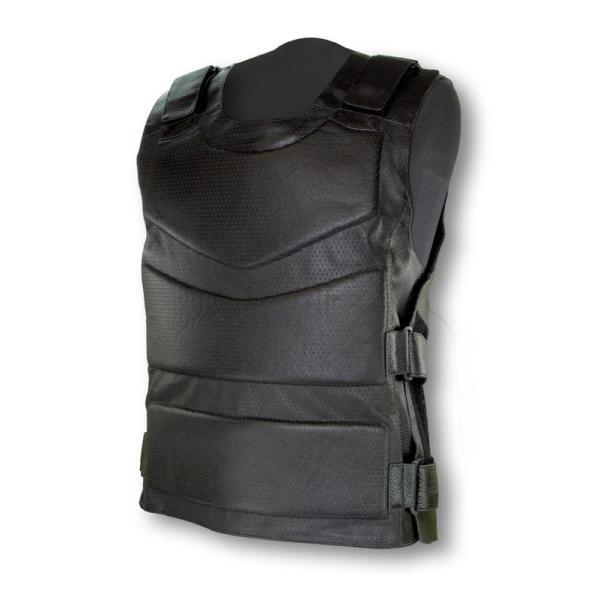 バイク ウェア ライズ ARMED LEATHER VEST BK LL-3L RIDEZ 4527...