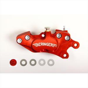 BERINGER レッド ブレーキキャリパー 6ポット左側 BERINGER（ベルリンガー） ブレーキキャリパー AEROTEC 6POT 40mm R