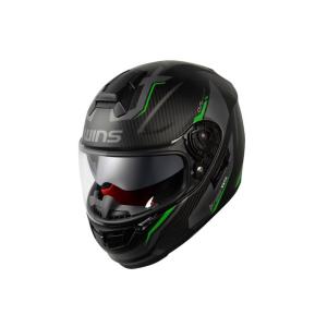 バイク ヘルメット ウインズ WINS A-FORCE RS FLASH マットカーボン×ネオングリーン