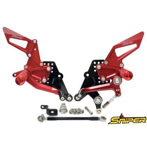 バイク SNIPER スナイパー バックステップ レッド CBR250RR MC51 SP0096R 取寄品 セール｜hatoya-parts-nb