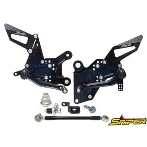 バイク SNIPER スナイパー バックステップ ブラック レース NINJA250 EX250P (18-) NINJA400 EX400G (18-) SP0119BK 取寄品 セール｜hatoya-parts-nb