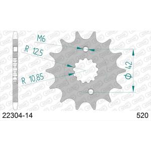 AFAM(アファム) Fスプロケット 520-14 C45鋼スチール 22304-14