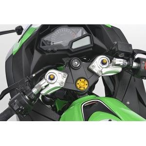 アグラス ハンドルセット イニシャルADJ／ブルー付 Ninja250 13- (アグラス 321-491-000B)｜hatoya-parts