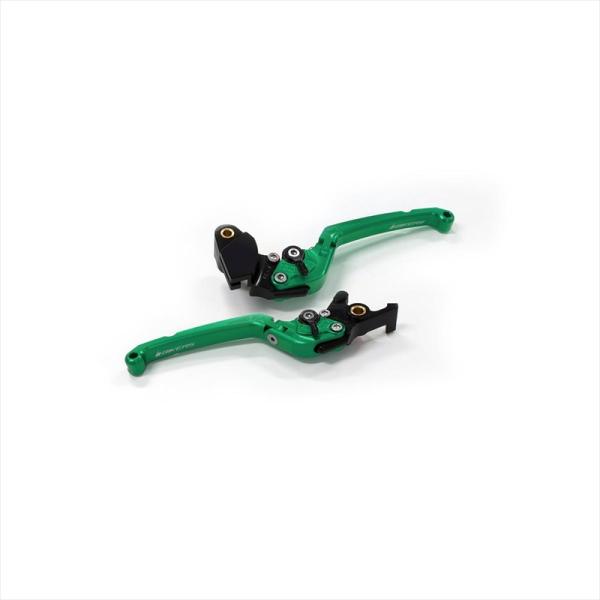 BIKERS(バイカーズ) レバーセット 可倒式 フラットタイプ グリーン K0524-GRN ZX...