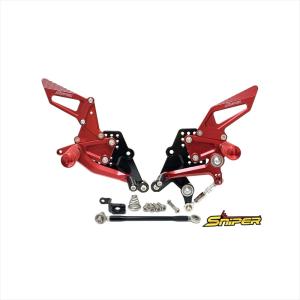 バイク SNIPER スナイパー バックステップ レッド CBR250RR MC51 SP0096R 取寄品 セール｜hatoya-parts