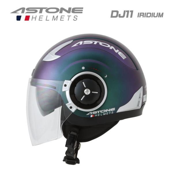 ジェットヘルメット バイクヘルメット オープンフェイス  ソリッド インナーシールド装備 カッコいい...