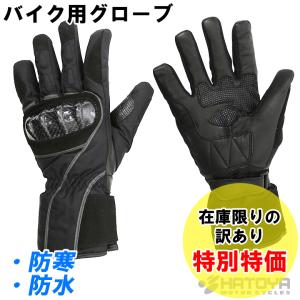 【訳あり特価】バイク グローブ冬用 カーボンプロテクター付 防寒 防水 冬用 手袋ツーリングウインターグローブ BSG-8000