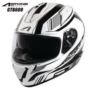 バイクヘルメット フルフェイス グラフィック インナーシールド装備 通気 おすすめ ASTONE アストン GTB600 ホワイト/II54シルバー