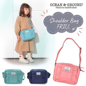 メール便送料無料 Ocean＆Ground ショルダーバッグ FRILL フリル ナイロン 通園バッグ 女の子 かわいい 幼稚園 保育園 入園準備 キッズ ベビー 1015005
