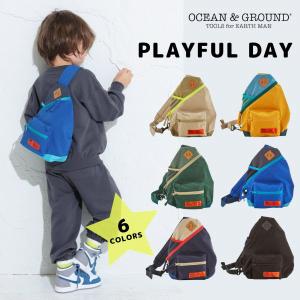 Ocean＆Ground 1ショルダーバッグ PLAYFUL DAY ナイロン ワンショルダー 斜めがけバッグ ボディーバッグ 肩紐収納 キッズ ジュニア 4445001｜Sun’s Market