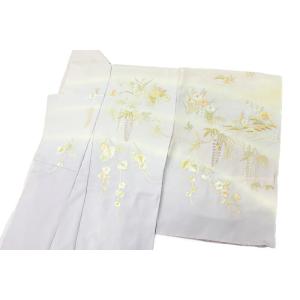訪問着 手刺繍 正絹 未仕立て 仮絵羽 フォー...の詳細画像4