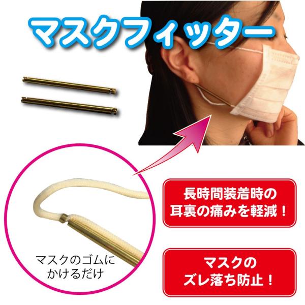 マスクフィッター マスクのひもを調整できる インフルエンザ 予防 送料￥250(5個まで)