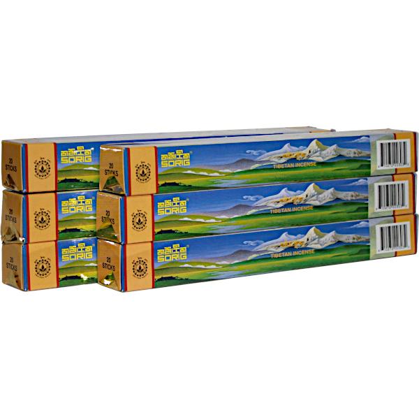 6個セット ソリッグ 小 (箱) Sorig Tibetan Incense お香 御供 瞑想 魔除...