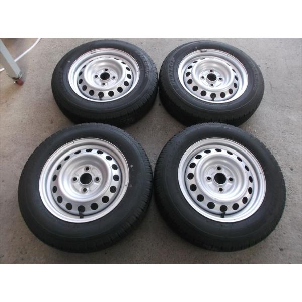 ★バリ山タイヤ付！プロボックス純正スチール　5.0J×14　IS39　100/4H　155/80R1...