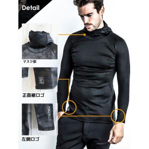 防寒インナーシャツ 厚手 フード付き 3WAY...の詳細画像2