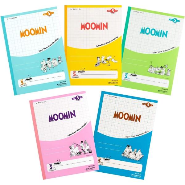 アピカ ムーミン 学習帳 5ミリ方眼罫(10ミリ実線入り) 5冊組 MLS10X5AM 単品