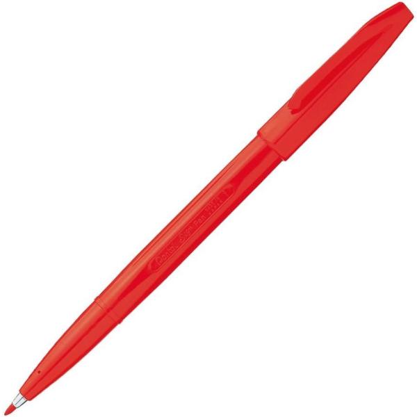 ぺんてる 水性ペン サインペン S520-BD 赤 10本セット