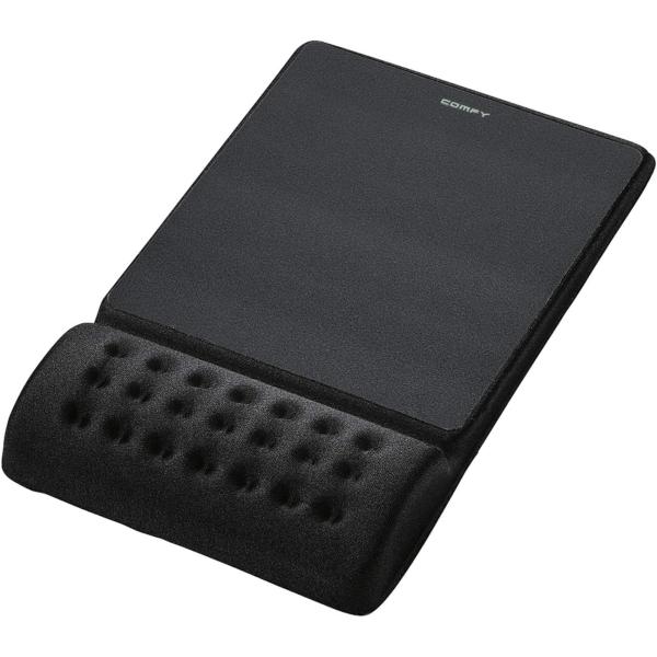 エレコム マウスパッド リストレスト一体型 疲労低減 "COMFY" ハード ブラック MP-096...