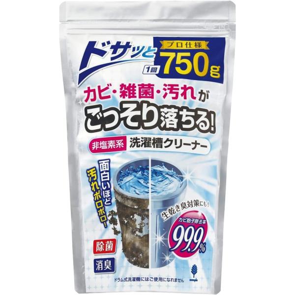 紀陽除虫菊 洗濯槽クリーナー [非塩素系 / 750g] 粉末タイプ 日本産 再付着防止 (洗濯槽掃...