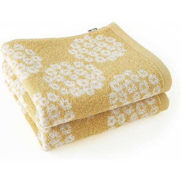 kosugizen フェイスタオル Onnera イッピーイッピー 34×80cm イエロー 2枚セ...