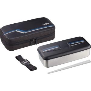 サーモス 弁当箱 ステンレス フレッシュランチボックス 700ml ラインブラック DSD-704 L-BK 700ml