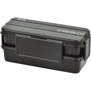 パール金属 弁当箱 2段 4点ロック メンズ ランチ ボックス ブラック 男性用 日本製 ホームレー...