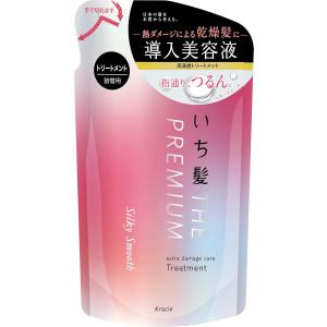 いち髪 THE PREMIUM 【シルキースムース】 エクストラダメージケア 導入美容液 in トリートメント 詰め替え 340g | コンディショナー ヘアケア メンズ