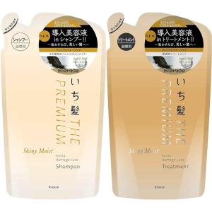 セット買いいち髪 THE PREMIUM シャイニーモイスト エクストラダメージケア シャンプー 詰め替え用 340ml | ノンシリコン ヘアケア