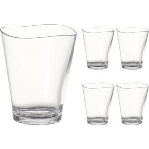 プラキラ 割れない グラス 5個入り コップ 240ml 電子レンジ 食洗機 対応 日本製 アウトドア 子ども ホームパーティ レストラン 01) 透明 クリア S:240ml｜葉月Yahoo!店