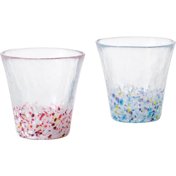 アデリア ADERIA 津軽びいどろ にほんの色ふうけい 冬の彩 260ml ペアグラス 化粧箱入 ...