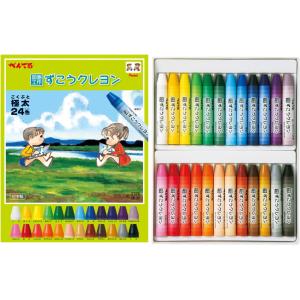 ぺんてる クレヨン ずこうクレヨン PTCG1-24 24色｜葉月Yahoo!店