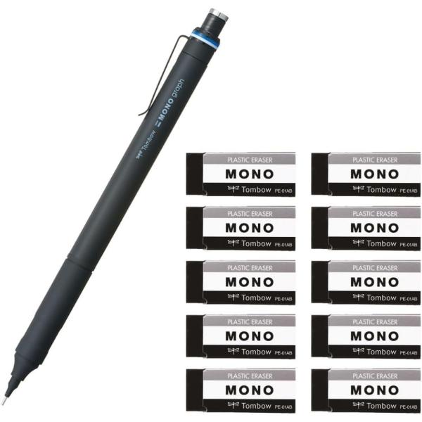 セット買い トンボ鉛筆 シャープ 0.3m MONO モノグラフファイン ブラック DPA-111B...