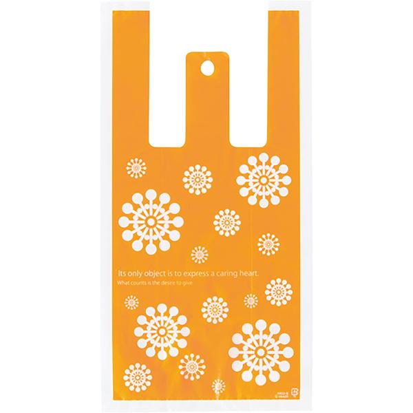 ヘッズ Heads 手提げ袋 レジ袋 北欧 オレンジ W180×D100×H350mm S 片面デザ...