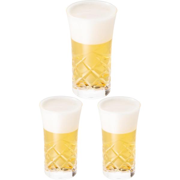 東洋佐々木ガラス ビールグラス クレスタ 一口ビール 125ml 3個セット 日本製 食洗機対応 ガ...