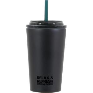 パール金属 タンブラー マグ ボトル カップ コップ 400ml Lサイズ ストロー付 真空断熱 保...